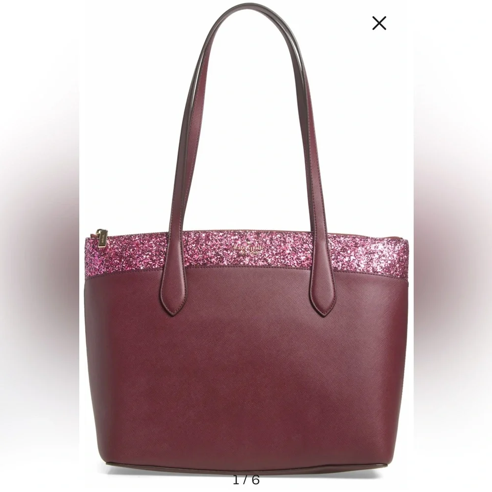 Kate Spade New York Flash Glitter Tote, NWT